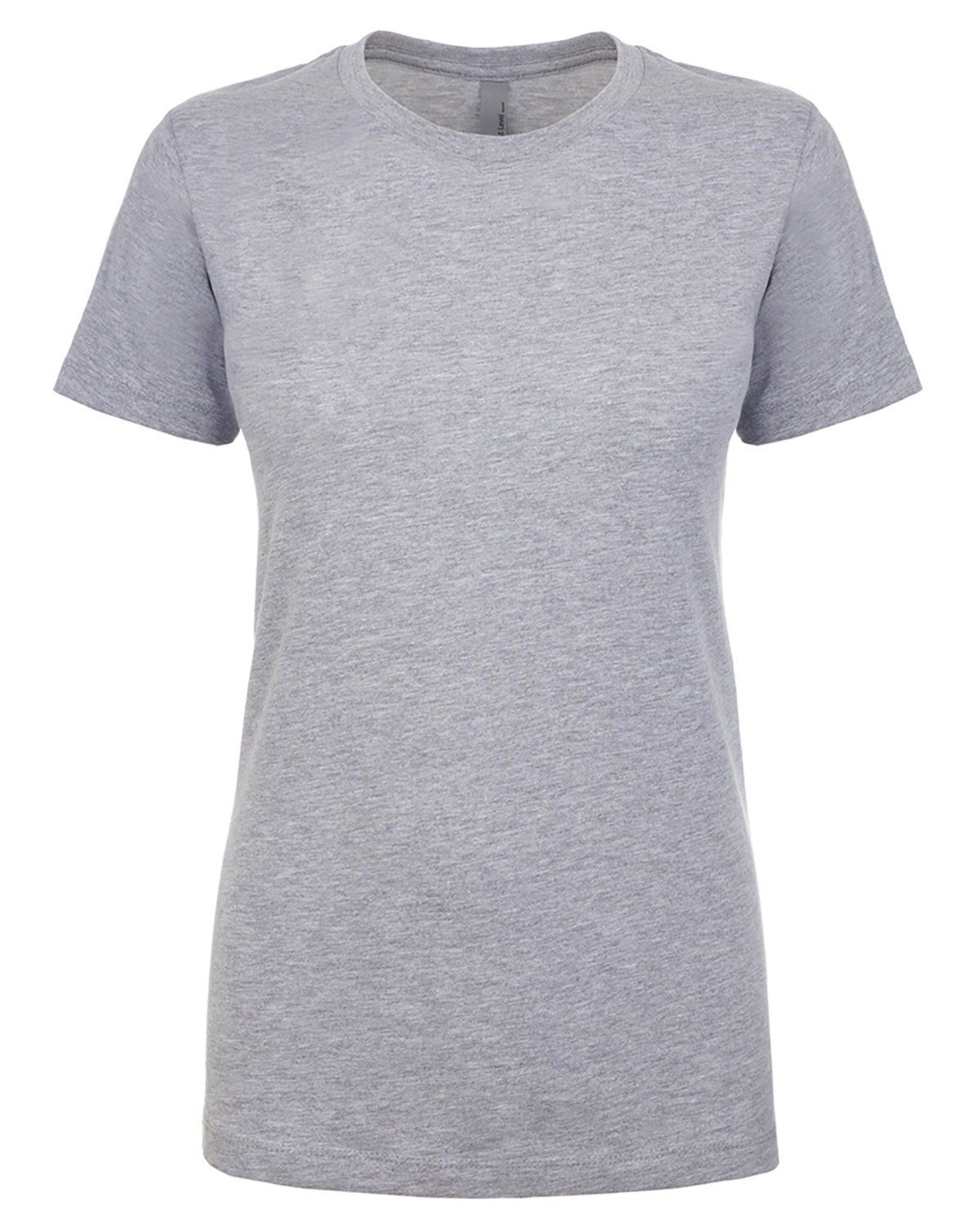 Next Level Womens Cotton Short Sleeve Boyfriend Crew in Heather Gray