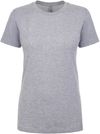 Am image of a Custom Next Level Womens Cotton Short Sleeve Boyfriend Crew in Heather Gray!