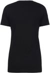 Am image of a Custom Next Level Womens Cotton Short Sleeve Boyfriend Crew in Black!