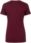 Am image of a Custom Next Level Womens Cotton Short Sleeve Boyfriend Crew in Maroon!