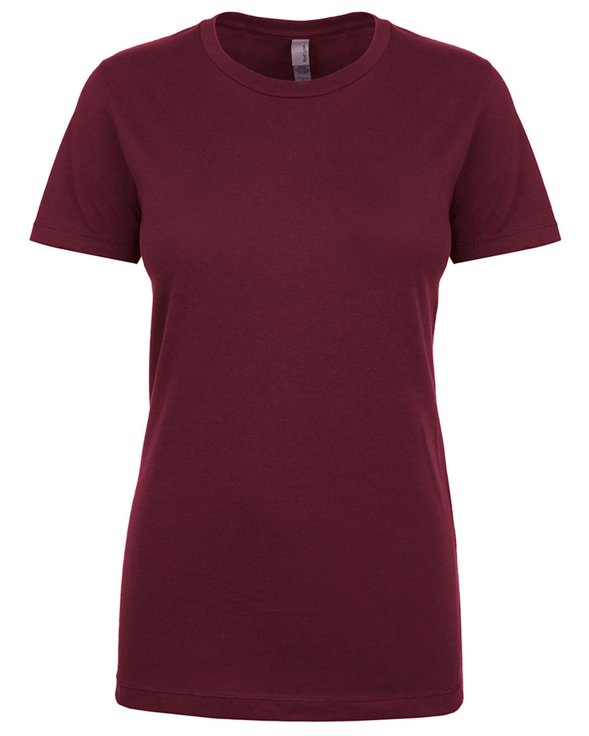 Next Level Womens Cotton Short Sleeve Boyfriend Crew in Maroon
