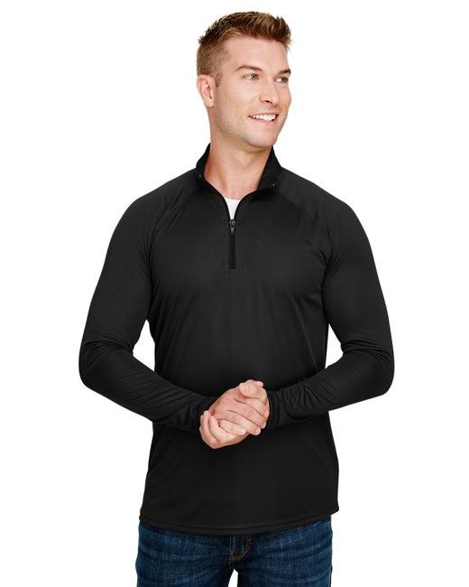 Custom A4 Adult Daily Polyester Quarter Zip Coastal Reign