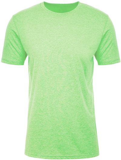 Am image of a Custom Next Level Men's CVC Crew in Apple Green!