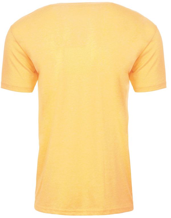 Am image of a Custom Next Level Men's CVC Crew in Banana Cream!
