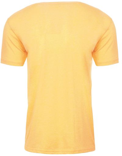 Am image of a Custom Next Level Men's CVC Crew in Banana Cream!