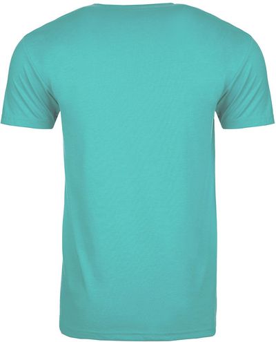 Am image of a Custom Next Level Men's CVC Crew in Bondi Blue!