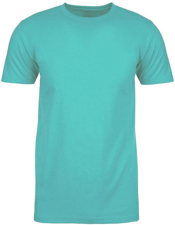 Am image of a Custom Next Level Men's CVC Crew in Bondi Blue!