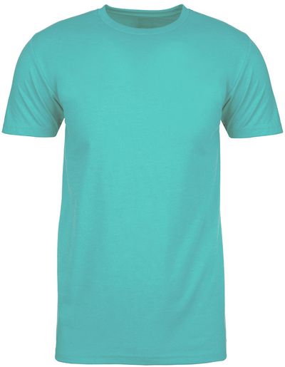 Am image of a Custom Next Level Men's CVC Crew in Bondi Blue!
