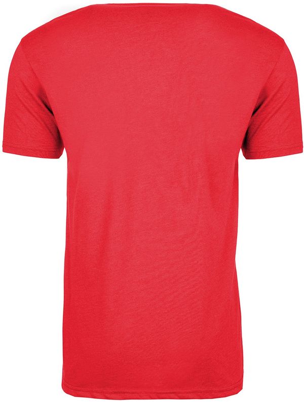 Am image of a Custom Next Level Men's CVC Crew in Red!