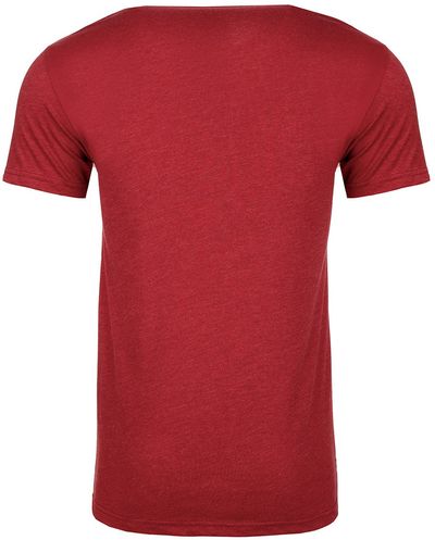 Am image of a Custom Next Level Men's CVC Crew in Cardinal!
