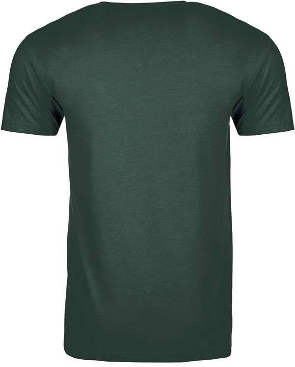 An image of a Custom Next Level Men's CVC Crew in Heather Forest Green!