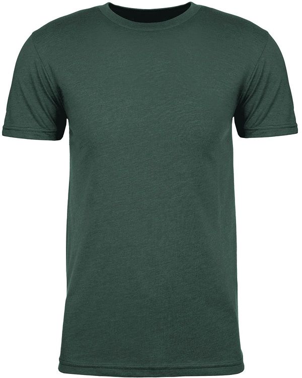 An image of a Custom Next Level Men's CVC Crew in Heather Forest Green!