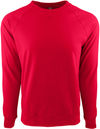 Am image of a Custom Next Level Unisex Laguna French Terry Raglan Sweatshirt in Red!