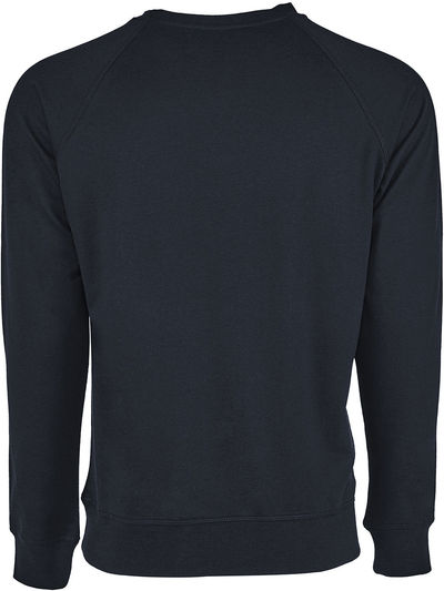 Am image of a Custom Next Level Unisex Laguna French Terry Raglan Sweatshirt in Midnight Navy!