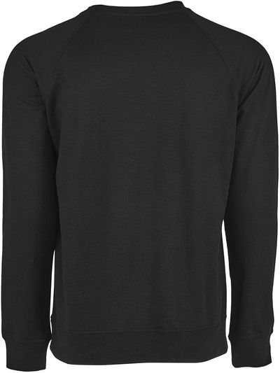 Am image of a Custom Next Level Unisex Laguna French Terry Raglan Sweatshirt in Black!