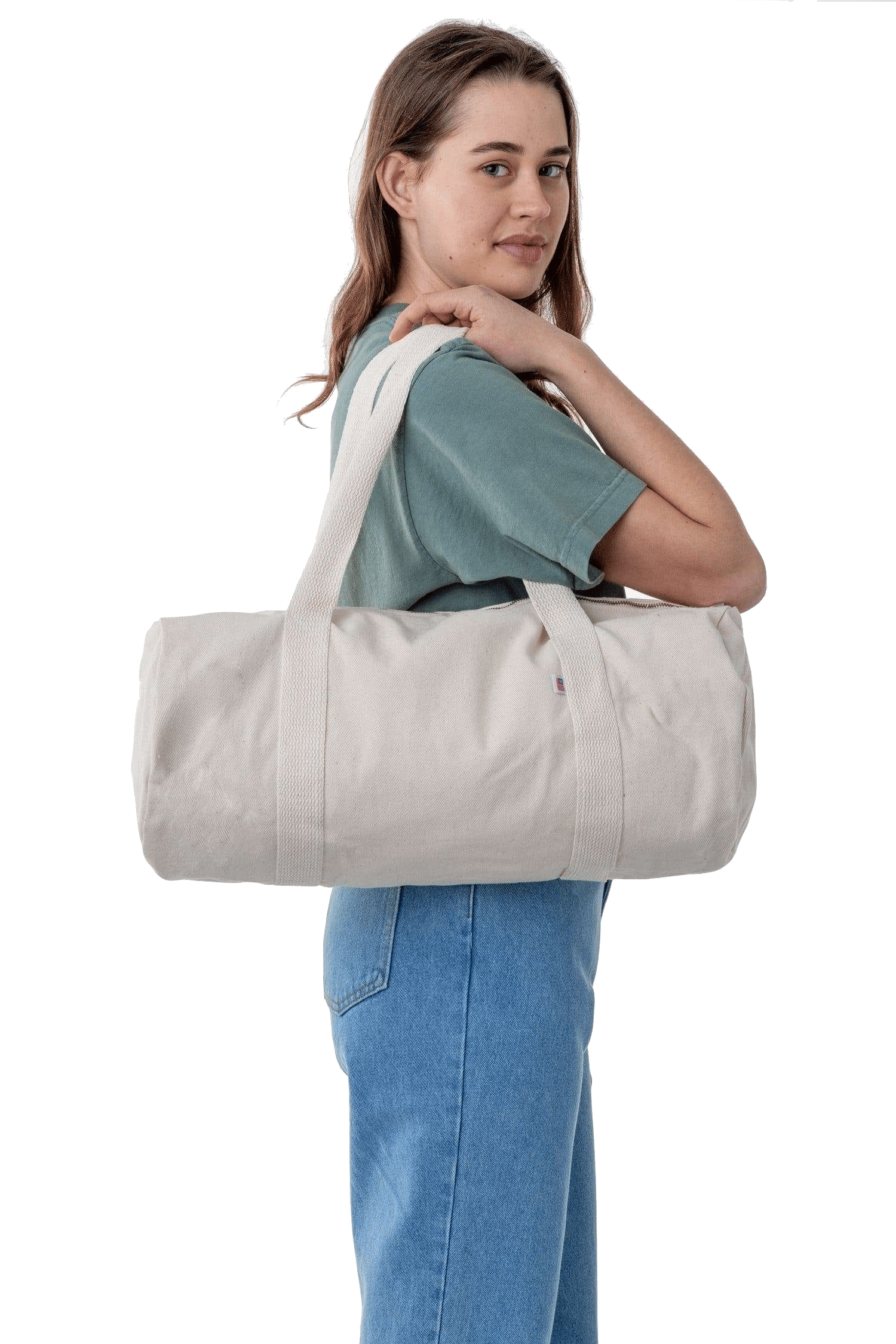 LA Apparel Gym Bag in Natural