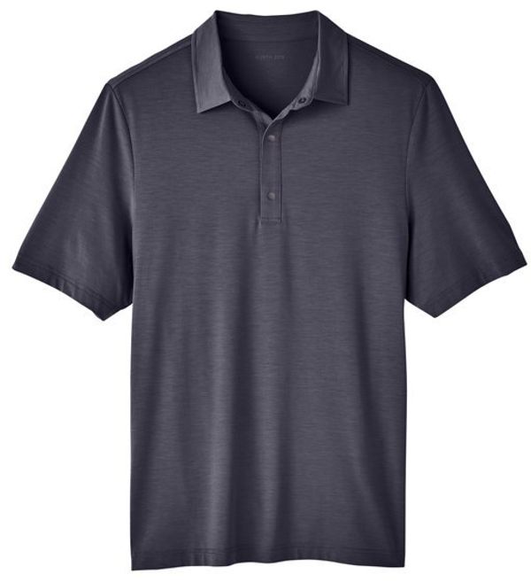 Am image of a Custom North End Men's Jaq Snap Up Stretch Performance Polo in Carbon!