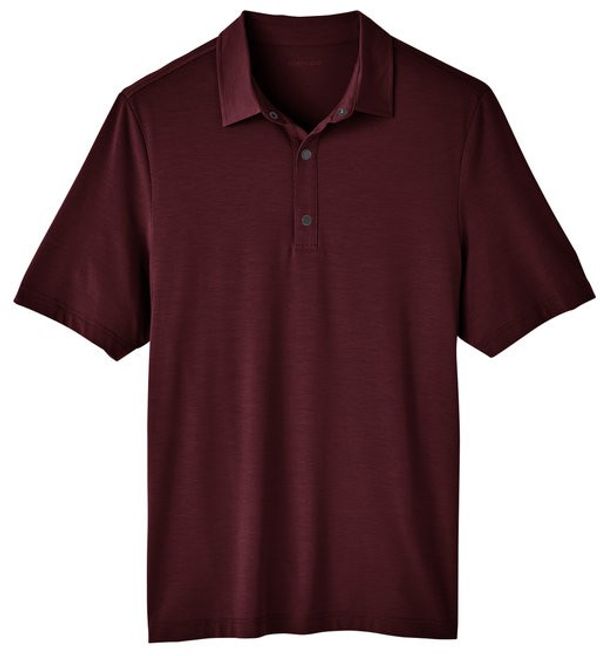 Am image of a Custom North End Men's Jaq Snap Up Stretch Performance Polo in Burgundy!