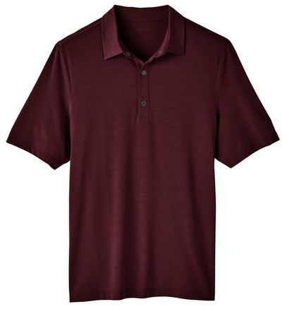 Am image of a Custom North End Men's Jaq Snap Up Stretch Performance Polo in Burgundy!