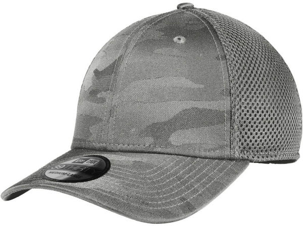 Am image of a Custom New Era Tonal Camo Stretch Tech Mesh Cap in Grey Camo!