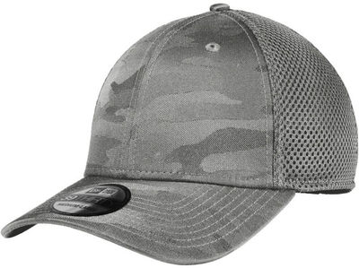 Am image of a Custom New Era Tonal Camo Stretch Tech Mesh Cap in Grey Camo!