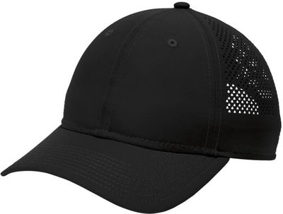 Am image of a Custom New Era Perforated Performance Cap in Black!