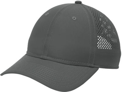 Am image of a Custom New Era Perforated Performance Cap in Graphite!