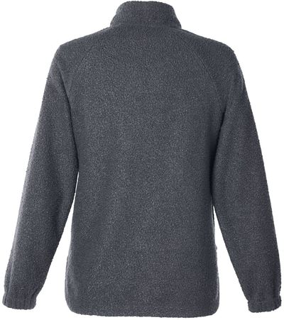 Am image of a Custom North End Ladies' Aura Sweater Fleece Quarter Zip in CARBON/ CARBON!