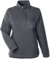 Am image of a Custom North End Ladies' Aura Sweater Fleece Quarter Zip in CARBON/ CARBON!