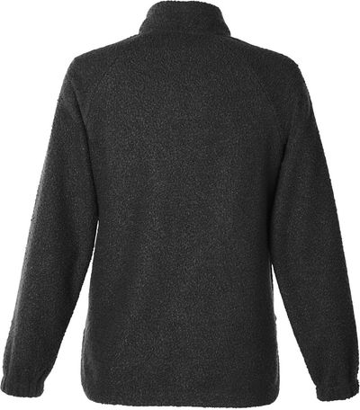 Am image of a Custom North End Ladies' Aura Sweater Fleece Quarter Zip in BLACK/ BLACK!