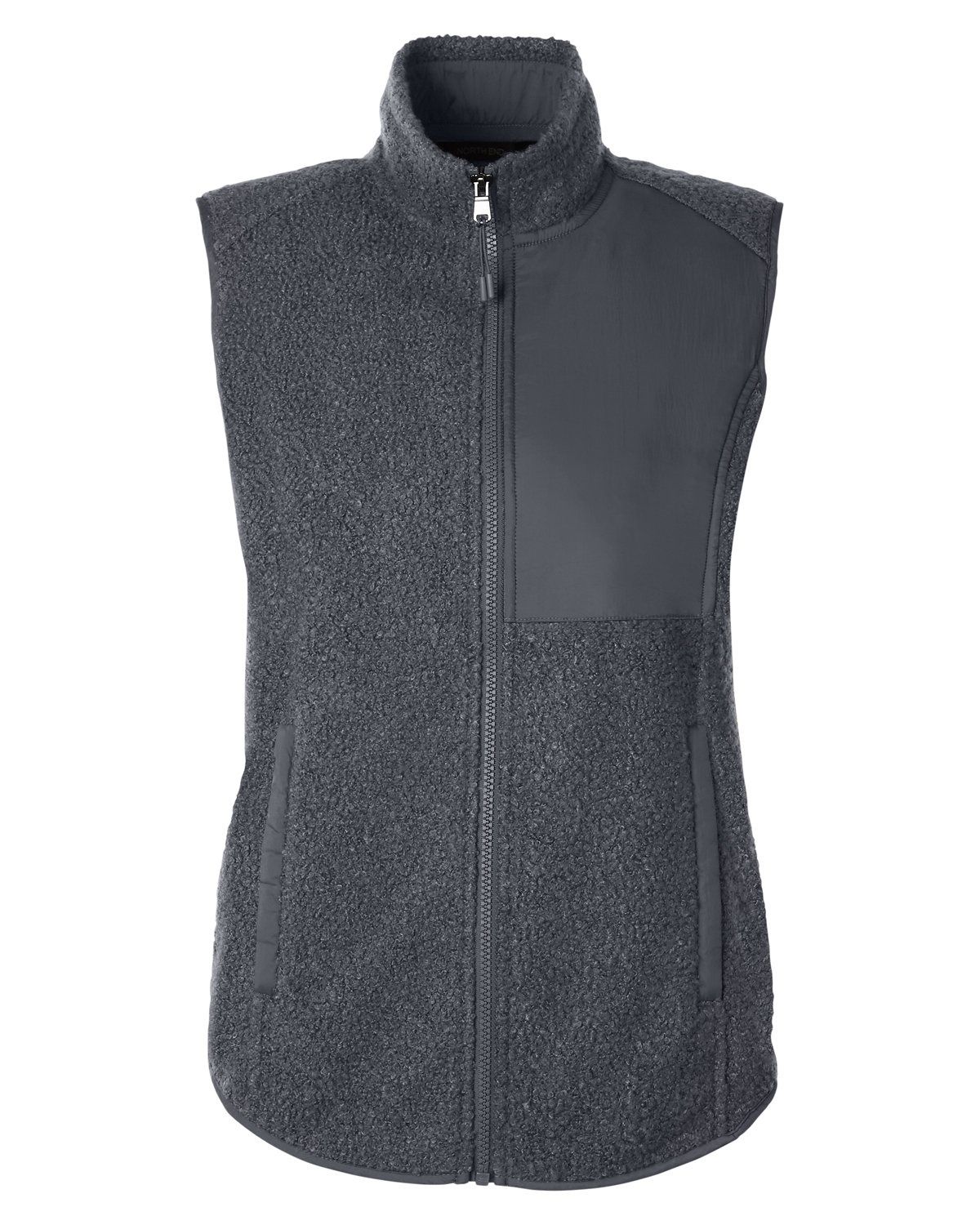 North End Ladies Aura Sweater Fleece Vest in Carbon