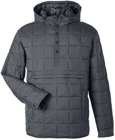 Am image of a Custom North End Unisex Aura Packable Anorak in Carbon!