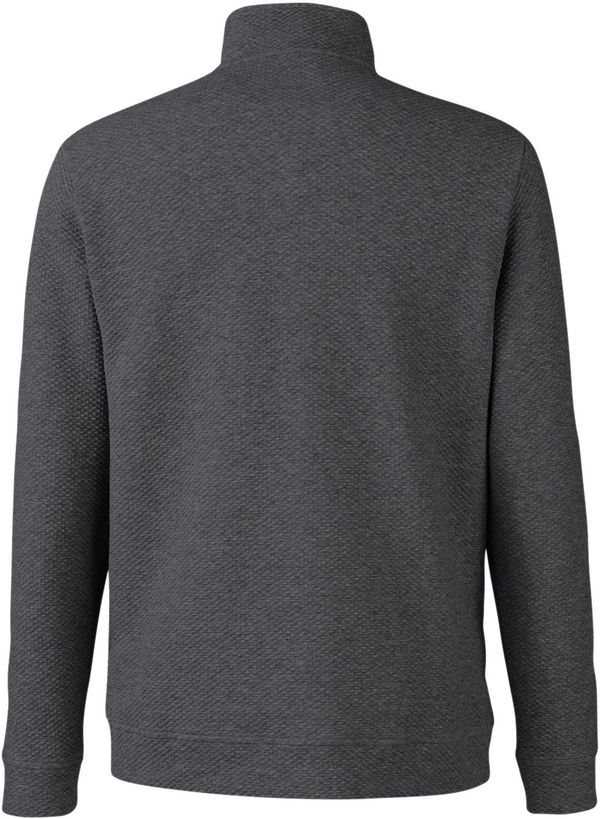 Am image of a Custom North End Mens Spirit Textured Quarter Zip in Black Heather!