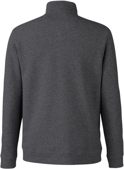 Am image of a Custom North End Mens Spirit Textured Quarter Zip in Black Heather!