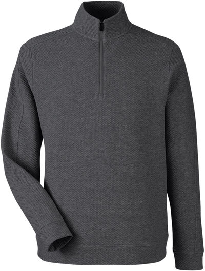 Am image of a Custom North End Mens Spirit Textured Quarter Zip in Black Heather!
