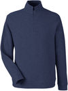 Am image of a Custom North End Mens Spirit Textured Quarter Zip in Classic Navy Heather!