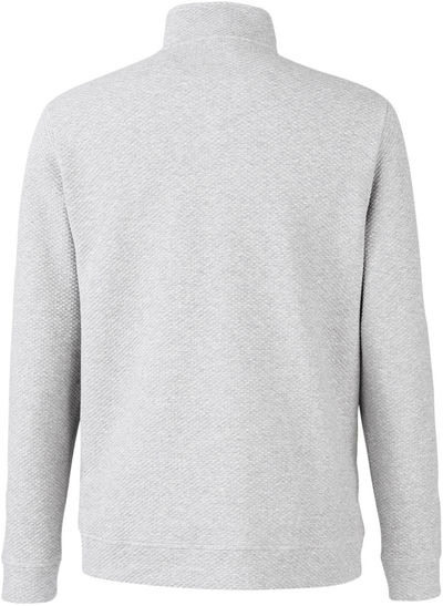 Am image of a Custom North End Mens Spirit Textured Quarter Zip in Platinum Heather!