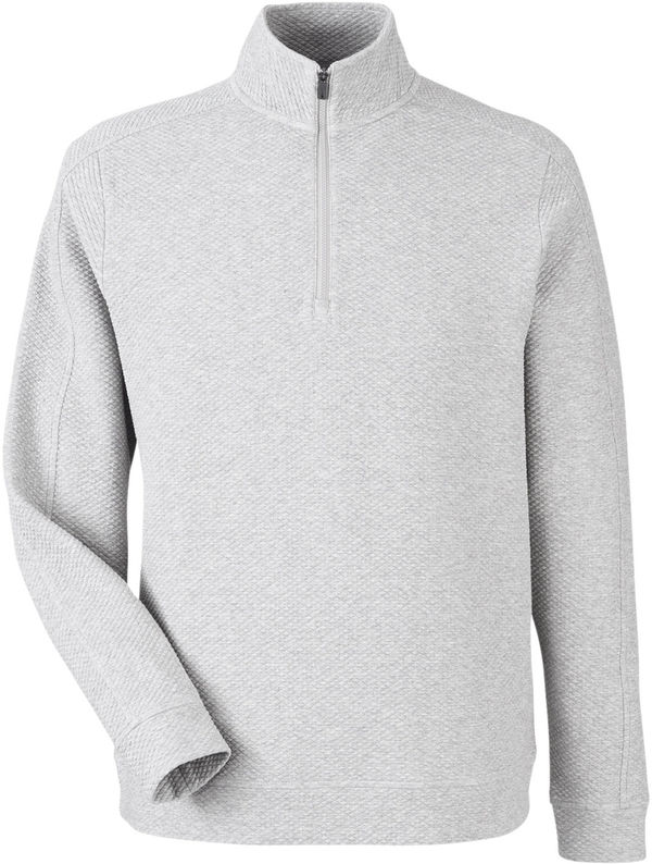 Am image of a Custom North End Mens Spirit Textured Quarter Zip in Platinum Heather!