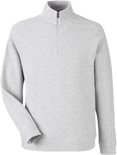 Am image of a Custom North End Mens Spirit Textured Quarter Zip in Platinum Heather!