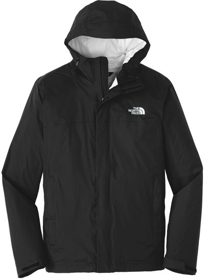 Am image of a Custom The North Face Dryvent Rain Jacket in Black!