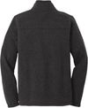 Am image of a Custom The North Face Sweater Fleece Jacket in Black Heather!