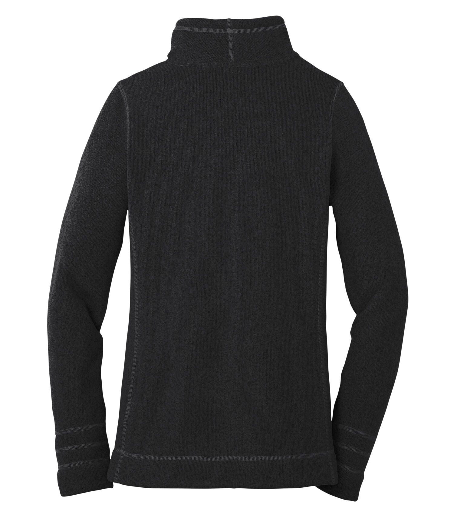 Custom Logo The North Face Women's Black Heather Sweater Fleece Jacket