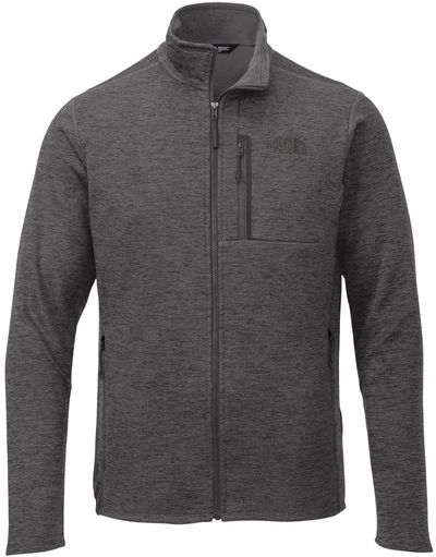 Am image of a Custom North Face Skyline Fleece Full Zip Jacket in Grey Heather!