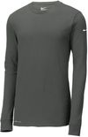 Am image of a Custom Nike Dri FIT Cotton Poly Long Sleeve Tee in Anthracite!
