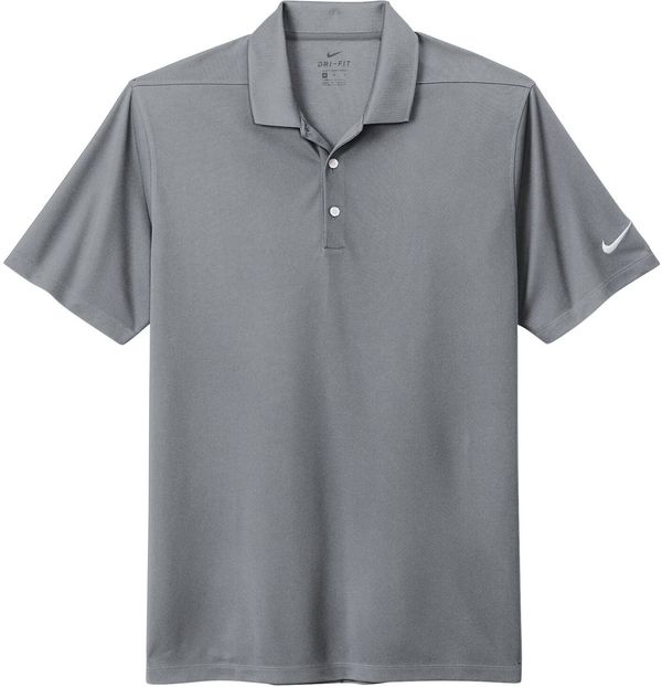 An image of a Custom Nike DriFit Micro Pique Polo in Cool Grey!
