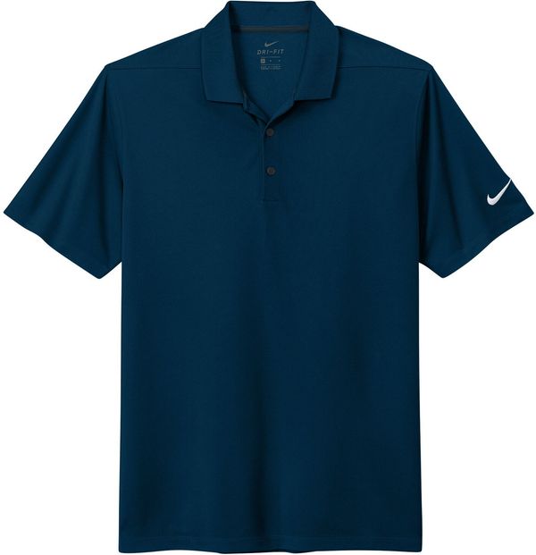 Am image of a Custom Nike DriFit Micro Pique Polo in Navy!