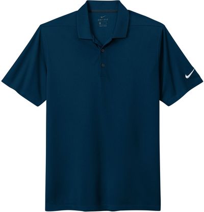 Am image of a Custom Nike DriFit Micro Pique Polo in Navy!