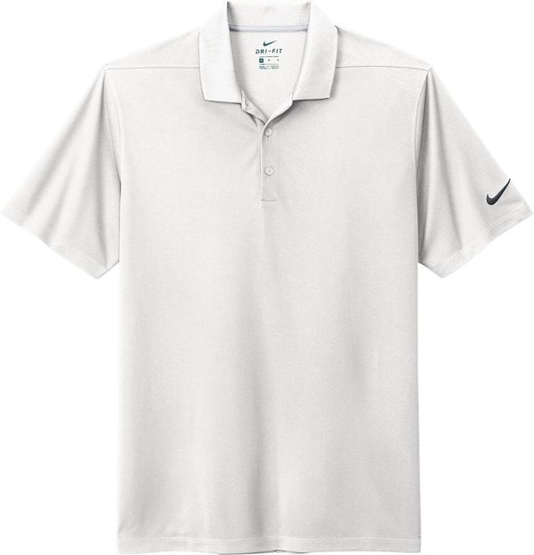 Am image of a Custom Nike DriFit Micro Pique Polo in White!