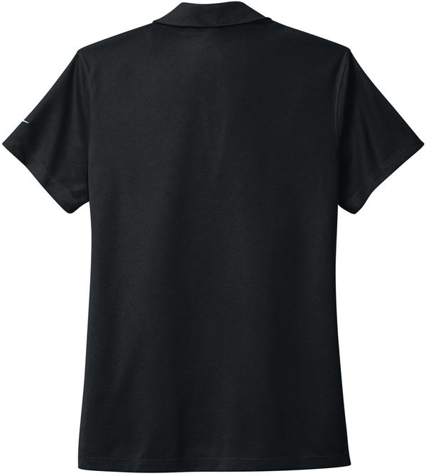 Am image of a Custom Nike Dri Fit Micro Pique Ladies Polo in Black!