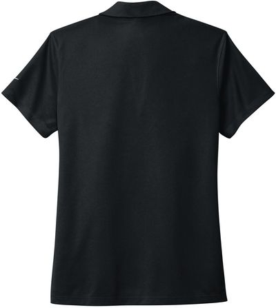 Am image of a Custom Nike Dri Fit Micro Pique Ladies Polo in Black!